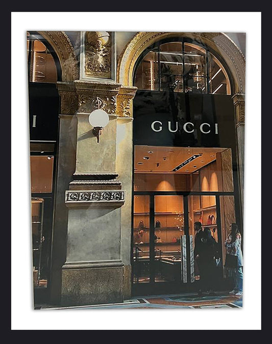 GUCCI 24x36" Poster - Glass Top Frame, Ready to Hang