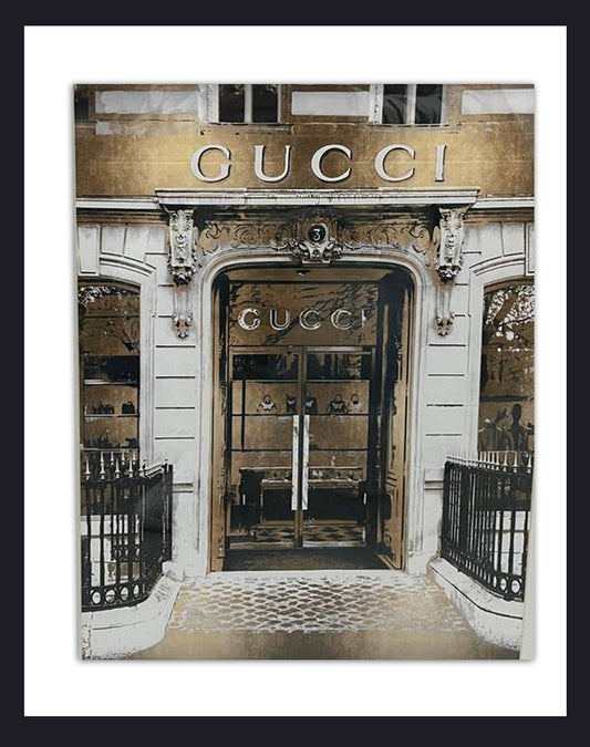 GUCCI 24x36" Poster 2 - Glass Top Frame, Ready to Hang