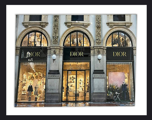 DIOR 36x24" Poster - Glass Top Frame, Ready to Hang