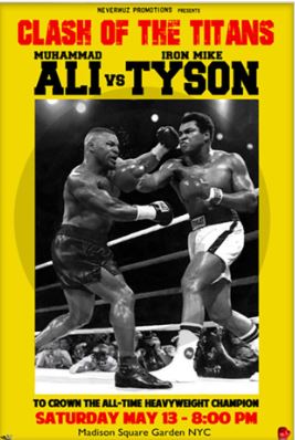 Muhammad Ali & Tyson Plaque Mount 24x33"