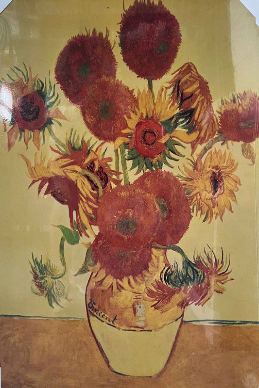 Van Gogh Sunflowers 24x36" Plaque Mount